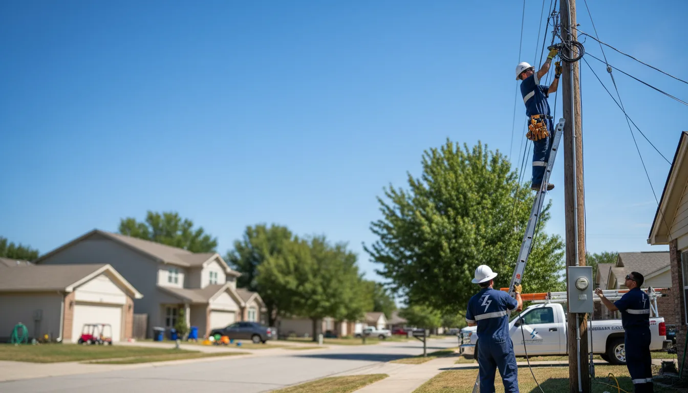 Residential electrician providing installation services in Bixby, MO